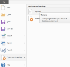 PowerBI Option Change